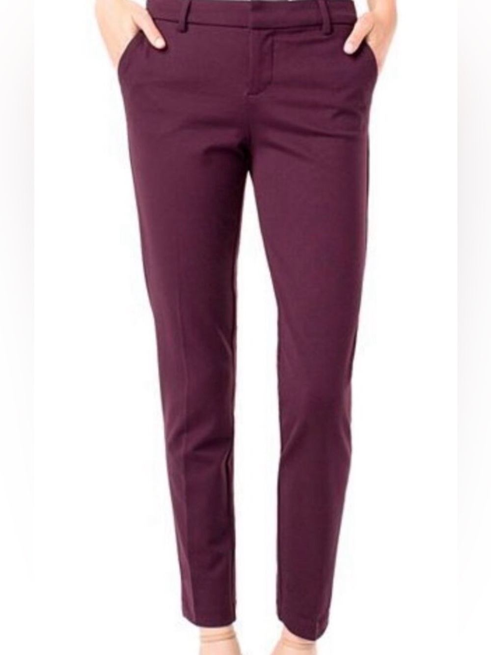 Liverpool knit Women's Slim Straight Pants in Plum
